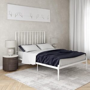 Galdesa Modern Metal King Size Bed In White