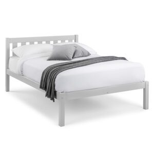 Lajita Wooden Double Bed In Dove Grey