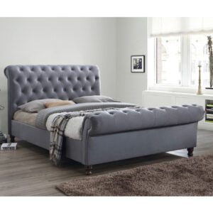 Genesis Fabric Super King Size Bed In Grey