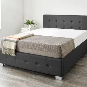 Storage Ottoman Bed Available in Grey, Black or Natural Linen Fabrics