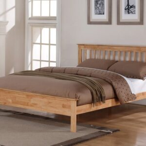 Flintshire Pentre Hardwood Oak Finish Bed Frame, Double