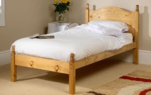 Friendship Mill Orlando Wooden Bed Frame, Small Single, 2 Side Drawers, Low Foot End