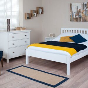 Silentnight Hayes White Wooden Bed Frame, Double