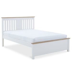 Chelsea Wooden Double Bed In White And Oak