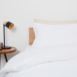 Panda Bamboo and French Linen Bedding Set, Single, Himalayan Pink